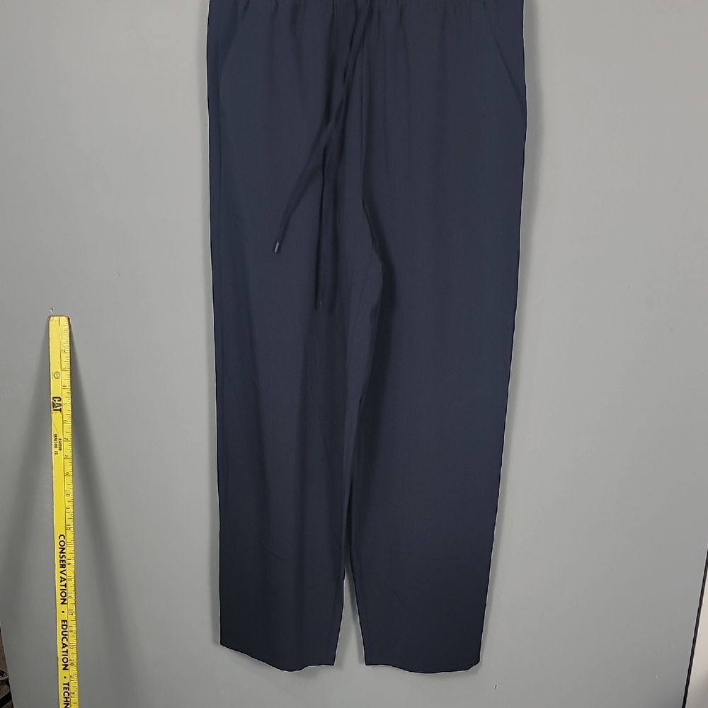 Athleta Avenue Navy Blue V-Neck Wide-Leg Jumpsuit - Picture 3 of 9
